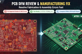 review and fix your pcb for dfm manufacturing and assembly