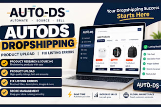 setup autods ebay dropshipping products upload fix errors store design SEO