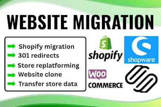 migration clone website to shopify shopware woocommerce squarespace webshop