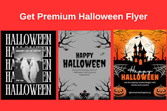 design a professional halloween event flyer, eye catching  and printable