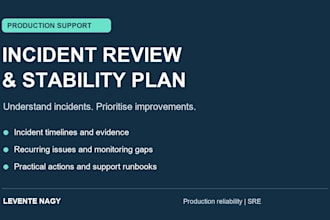 review production incidents and create a service stability plan
