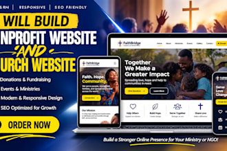 build nonprofit website and church website