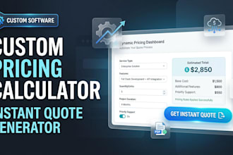 build a custom pricing calculator and instant quote generator