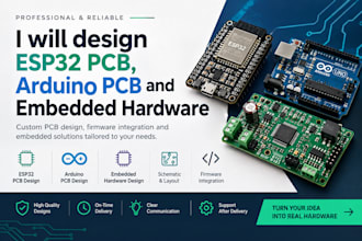 desgin esp32 pcb, arduino pcb and embedded hardware