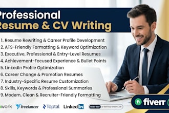write and upgrade your resume, CV, cover letter, linkedin
