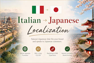 translate and localize italian to japanese