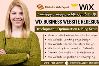 design wix website redesign wix website development wix business website design