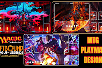 design mtg, anime, pokemon, tcg playmat and board game