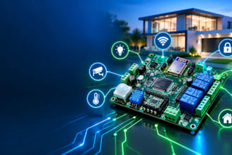 do home automation controller pcb and smart devices circuits