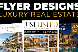 design a luxury real estate flyer for your listing or open house
