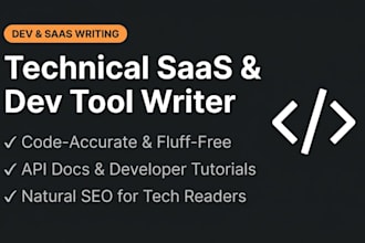 write technical saas blog posts and dev tool documentation