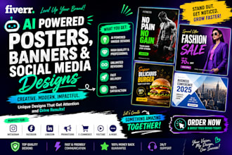create custom ai promotional posters, and banners