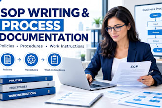 write sops, process documents, policies and procedures for your business