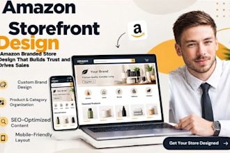 design amazon store front , set up amazon brand store design