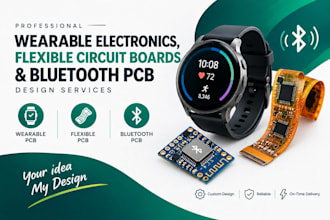design wearable electronics ,flexible circuit boards, and bluetooth pcb
