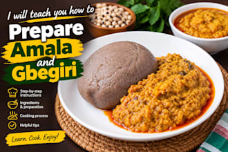 teach you how to prepare amala and gbegiri