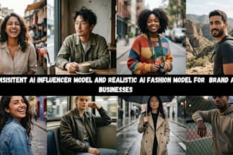 create consistent ai influencer model and realistic ai fashion model for brands