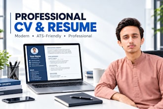 write and design a professional CV resume for your career