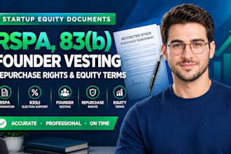 prepare rspa, 83b, founder vesting, repurchase rights and startup equity terms