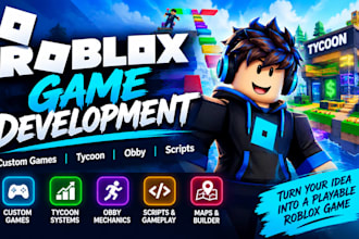 roblox game development, roblox tycoon, roblox obby, roblox script, map builder