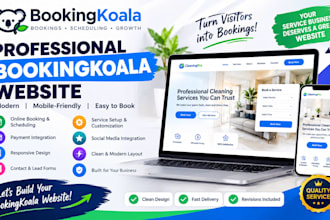 design and develop a professional koala booking website for your business