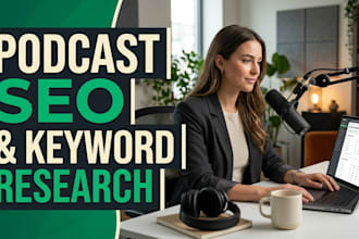 research podcast SEO keywords, topics, competitors, search intent  content gaps
