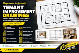 tenant improvement plans, permit drawings and construction plans