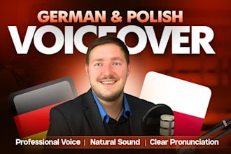 record a male german and polish voice over