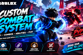create a roblox combat system with m1, combos, abilities and pvp