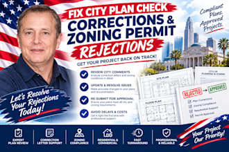 fix city plan check corrections and zoning permit rejections