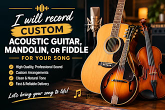 record live acoustic guitar, mandolin, or fiddle for your song
