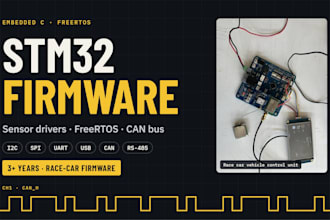 develop stm32 embedded firmware in c with freertos