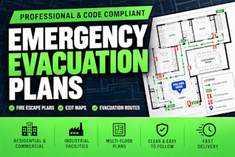 create life safety, emergency evacuation plan, fire escape plans
