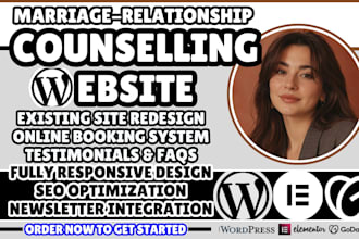 design a marriage counselling website or relationship counselling website