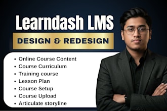 build wordpress learndash, lms website, course content on talentlms, moodle lms