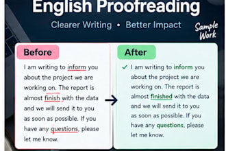 proofread, rewrite and improve your english content