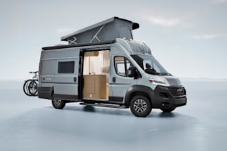 design luxury 2d 3d caravan motorhome camper van, food truck, rv bus mobile shop