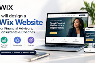 wix website design for financial advisors, consultant website, coach wix website