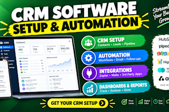 setup your CRM software, sales pipeline, automation and workflows