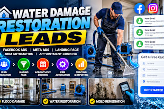 generate water damage restoration leads water restoration facebook ads meta ads