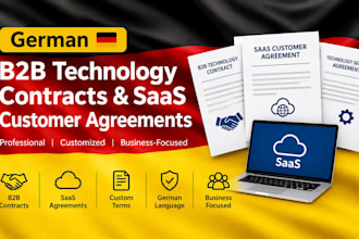 prepare german b2b technology contracts and saas customer agreements