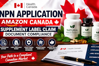 health canada npn application amazon canada supplement label claim document