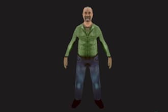create psx character model, vintage game art,nitendo 64 character in retro style