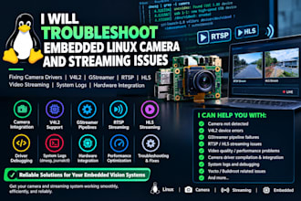 troubleshoot embedded linux camera and streaming issues