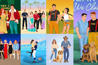 do romance book illustration sport romance mafia ebook romance character artist