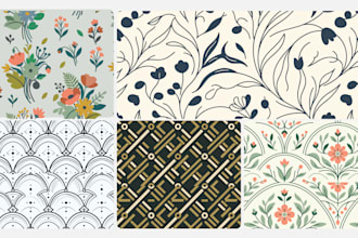 seamless pattern design for creative textile and geometric pattern design
