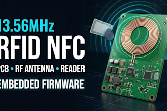 design 13 56mhz rfid nfc pcb, antenna and embedded firmware