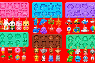 design custom 3d silicone mold for resin charms soap chocolate candle mold stl