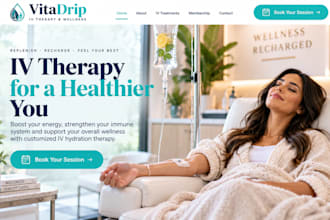 design wix iv hydration website iv therapy drip wellness booking website