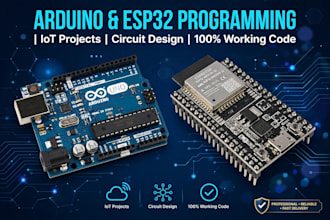 do arduino programming, esp32 coding and custom circuit design